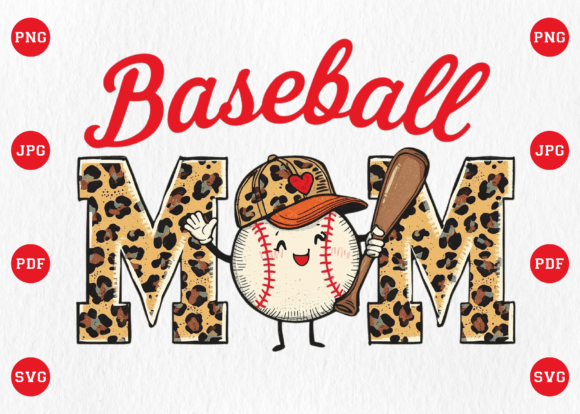 Baseball Mom Retro Grunge: Graphics for T-Shirt Designs