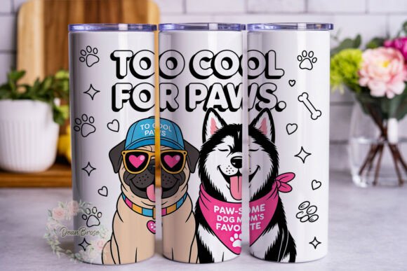 Dog Mom Friends Tumbler Wrap Graphics Review