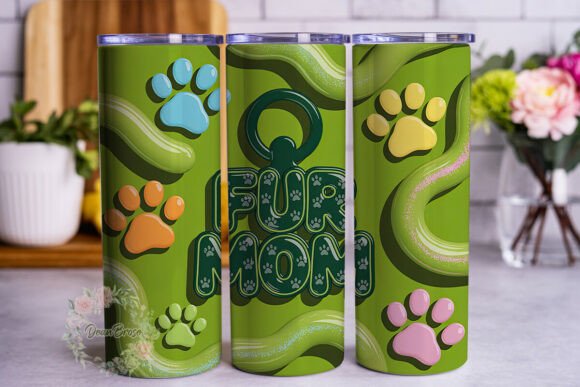 Glossy Fur Mom Paw Tumbler Wraps & Graphics Review
