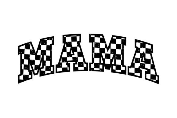 Mama Checkered Retro SVG: Graphics for T-Shirt Designs