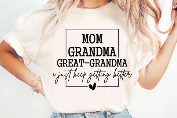 Mom Great Grandma Png: Graphics for T-Shirt Designs