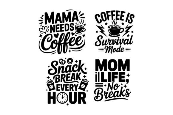 Mom Life Chaos Bundle: Graphics for T-Shirt Designs