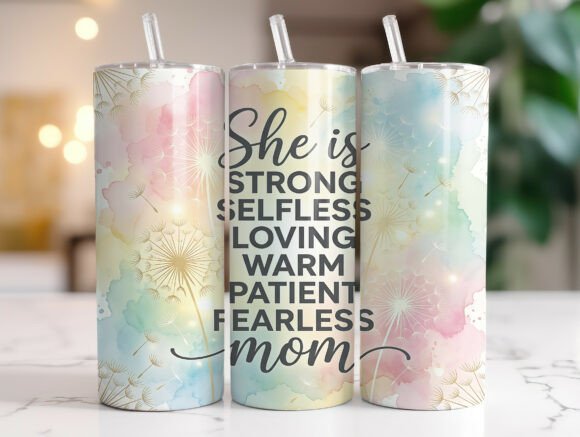 Mom Quote Dandelion Graphics for Tumbler Wraps