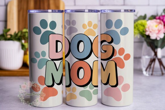 Pastel Dog Mom Flowers Paws 20oz Tumbler Review