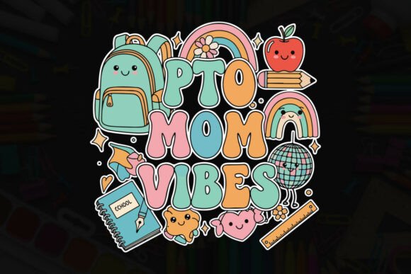 PTO Mom Vibes: Graphics for T-Shirt Designs