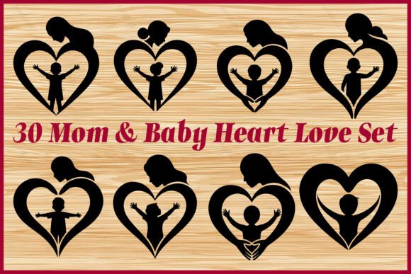 Review: 30 Mom Baby Heart Love Silhouette Bundle