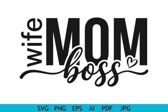 Review: Wife Mom Boss Bold Typography for Embroidery