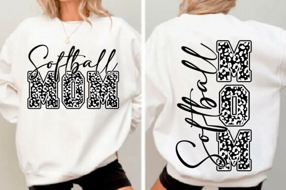 Softball Mom Retro PNG: Graphics for T-Shirt Designs
