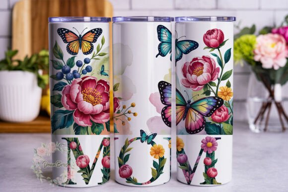 Vibrant Floral MOM Tumbler Wrap PNG: Graphics Review